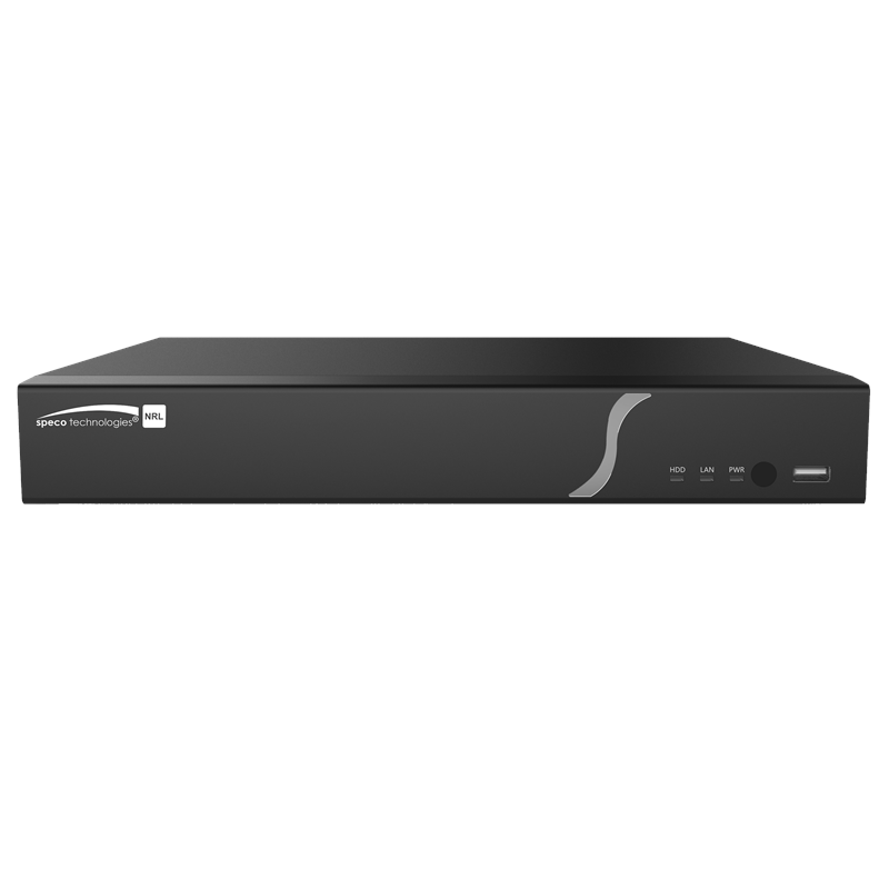 Speco N4NRL4TB 4 Channel 4K H.265 NVR with PoE and 1 SATA- 4TB