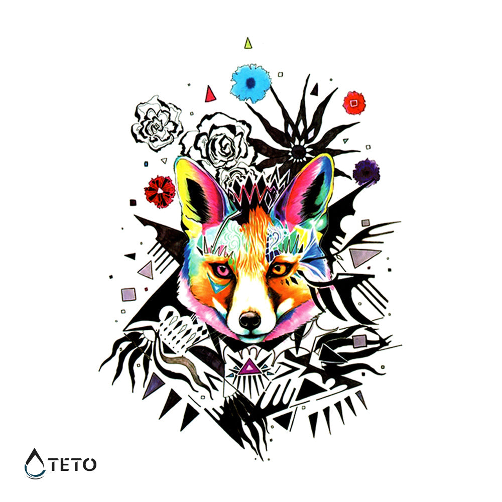 Teto - Tatuajes Temporales - Rostro de zorro - Mediano - Teto.do – Mercados  Latam