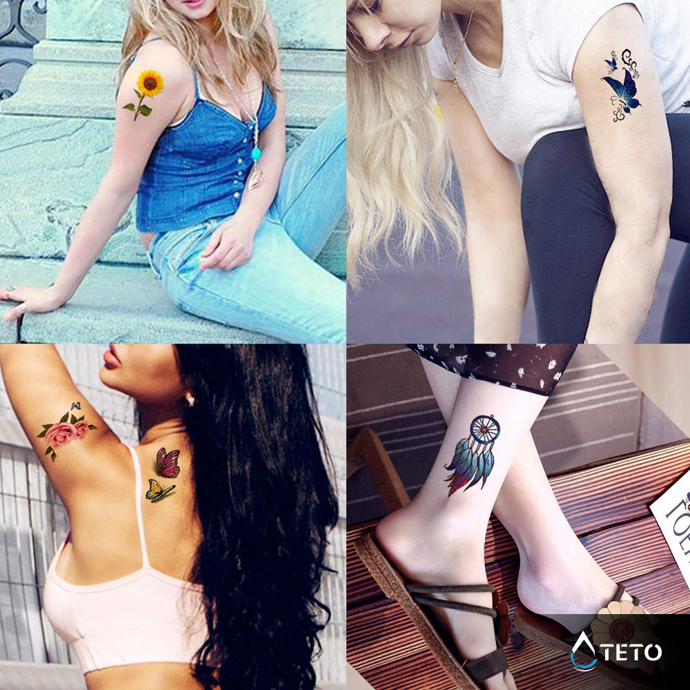 Teto - Tatuajes Temporales - Girasol - Pequeño  – Mercados Latam