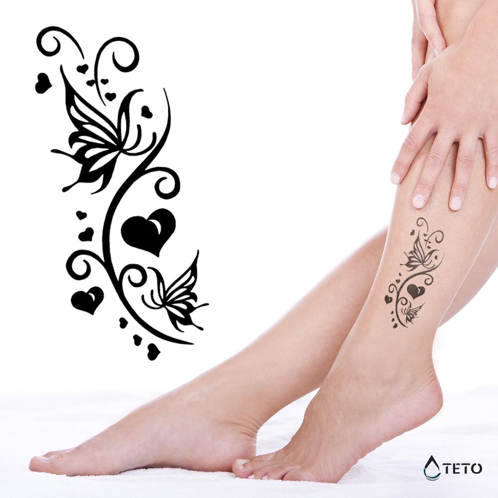 Teto - Tatuajes Temporales - Flores y corazones negros - Set Pequeño -  Teto.do – Mercados Latam