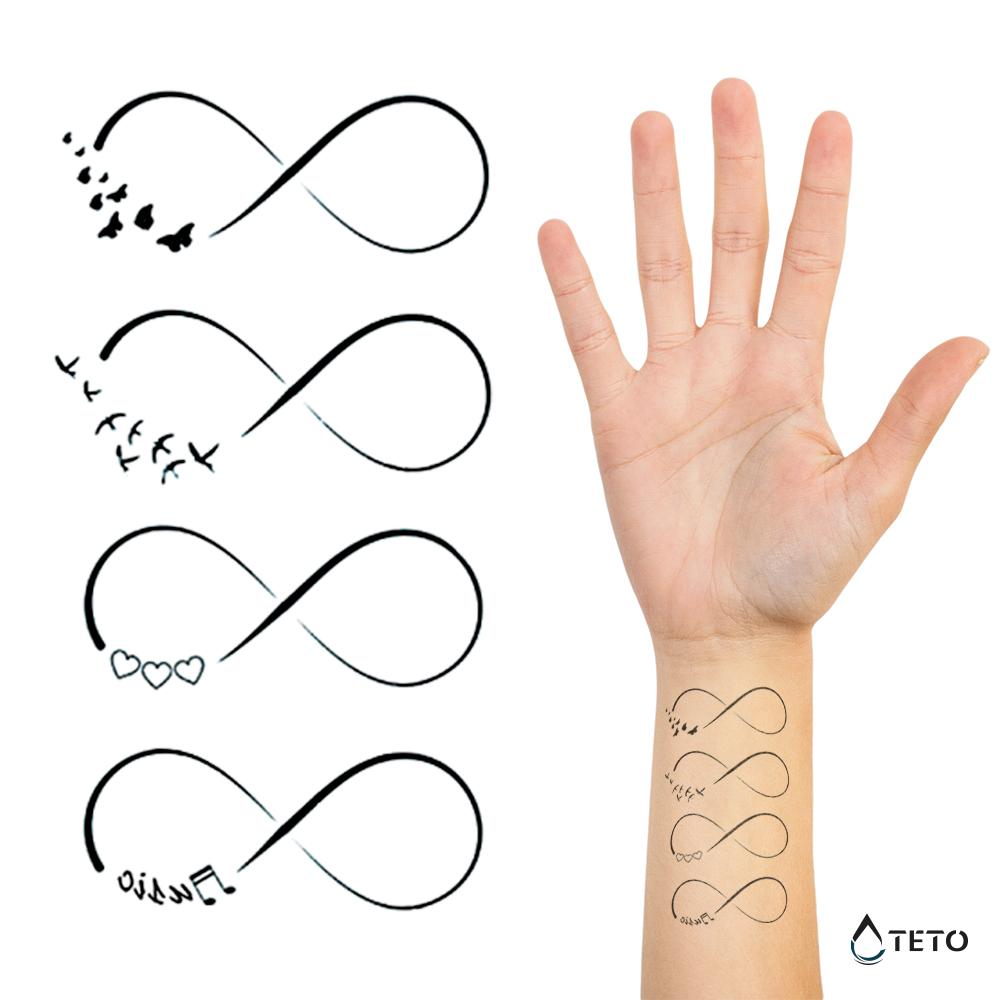 Teto - Tatuajes Temporales - Infinito de aves y corazones - Set Pequeño -  Teto.do – Mercados Latam