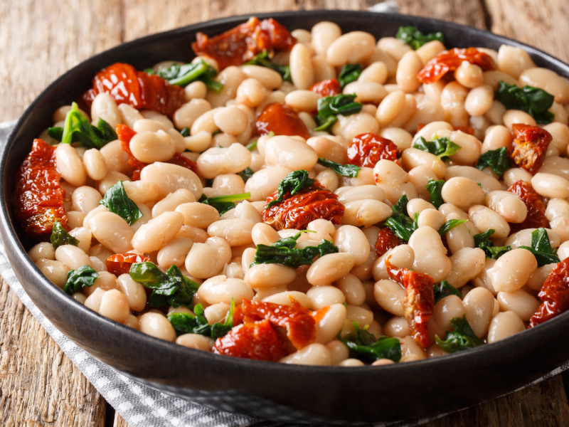 Butter beans and garlic