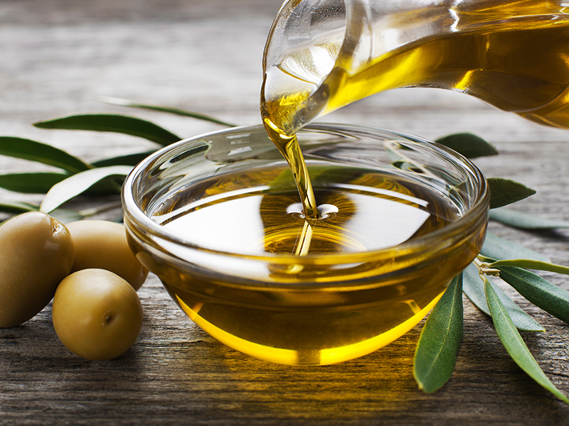 Bowl of virgin olive oil