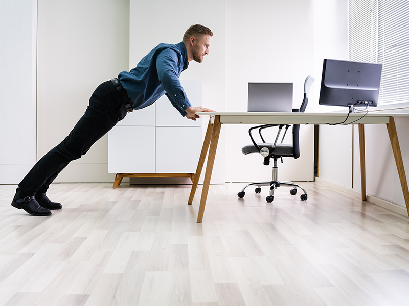 desk push-ups