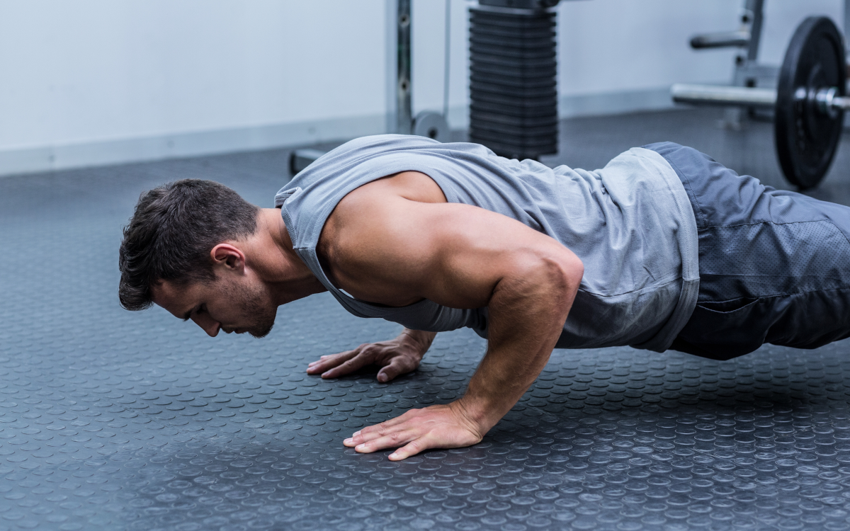 man doing push-ups