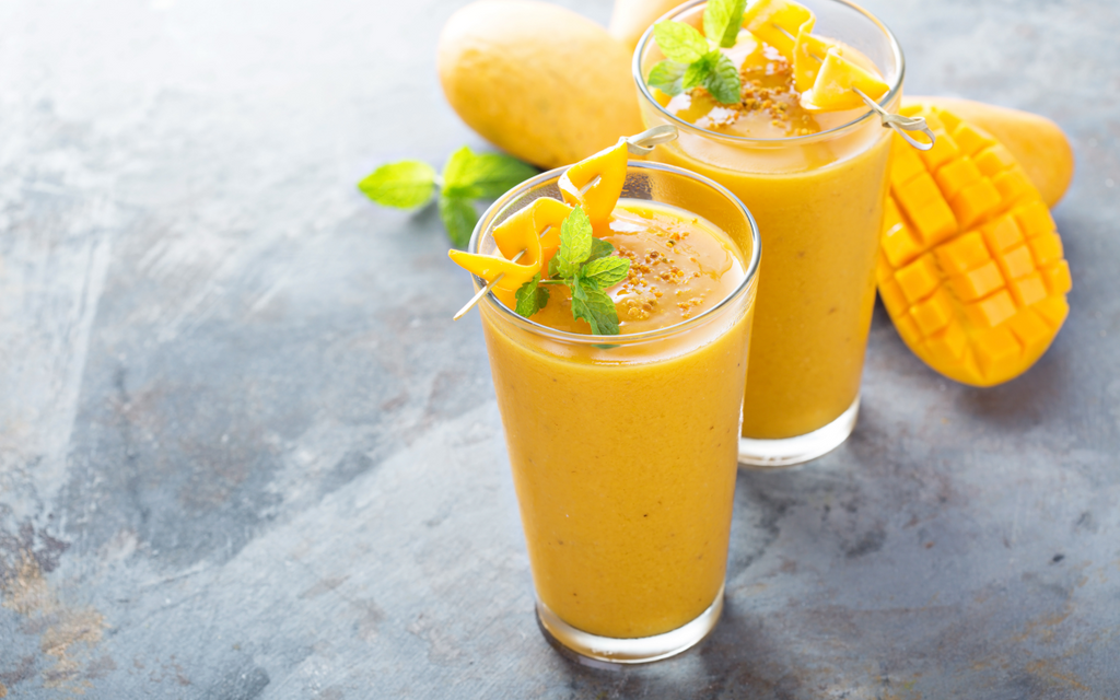 Pineapple and mango protein smoothie