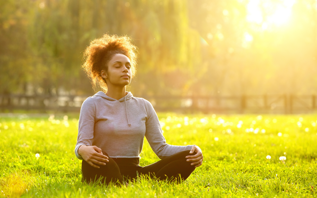 Woman meditating