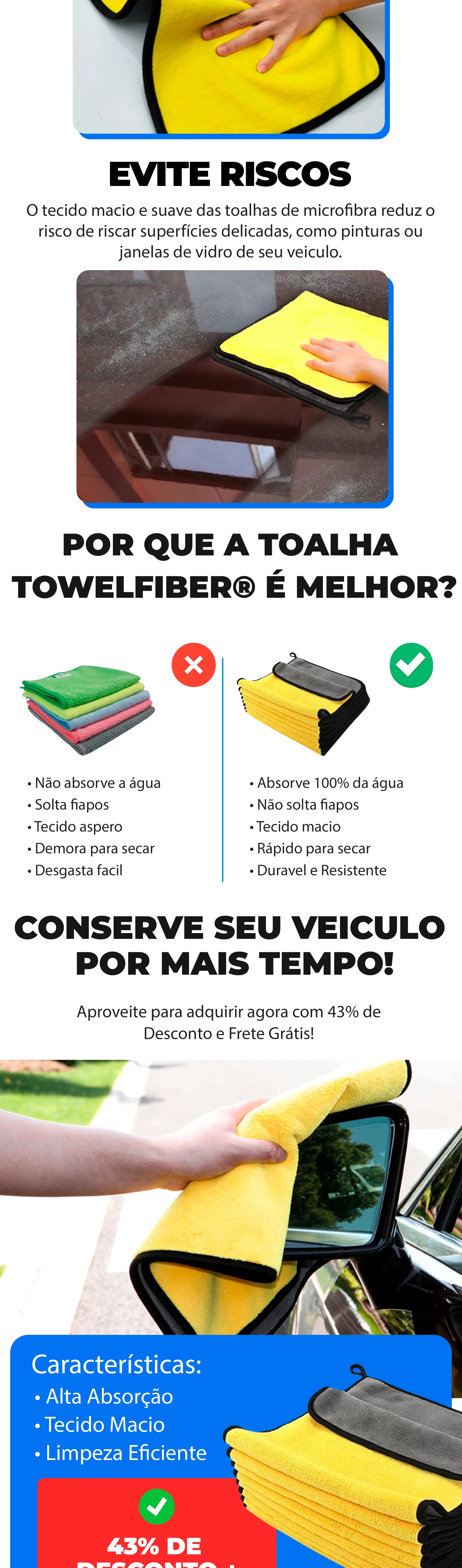 Toalha de Limpeza Profissional TowelFiber®
