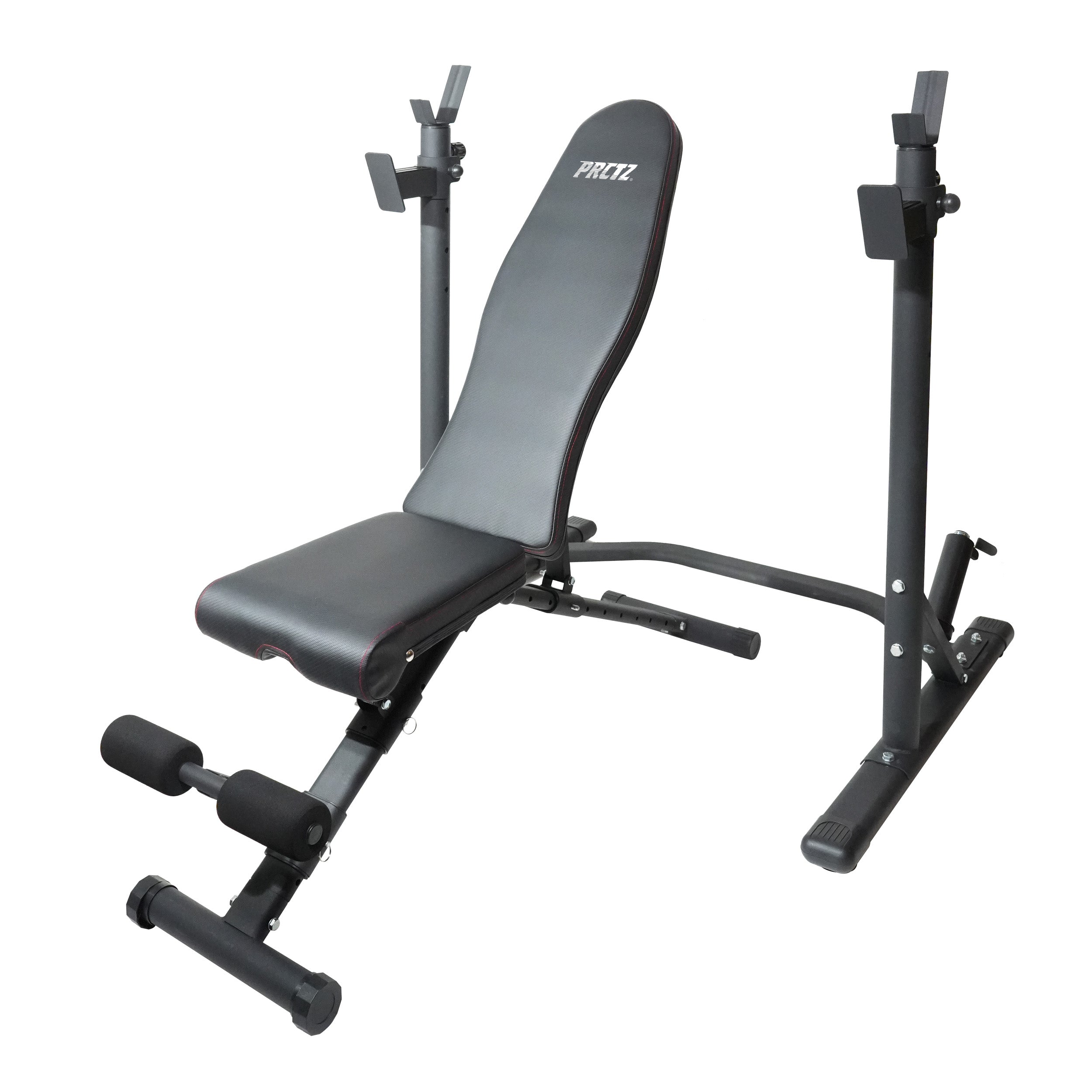 SQUATZ Adjustable Workout Bench - Multi-Purpose and Foldable Bench for  High-Intensity Exercises, with Non Slip Foot Caps, Six Angle Adjustment  Backrest, Preacher Curl, Can support up to 440lbs Black, Adjustable Benches  