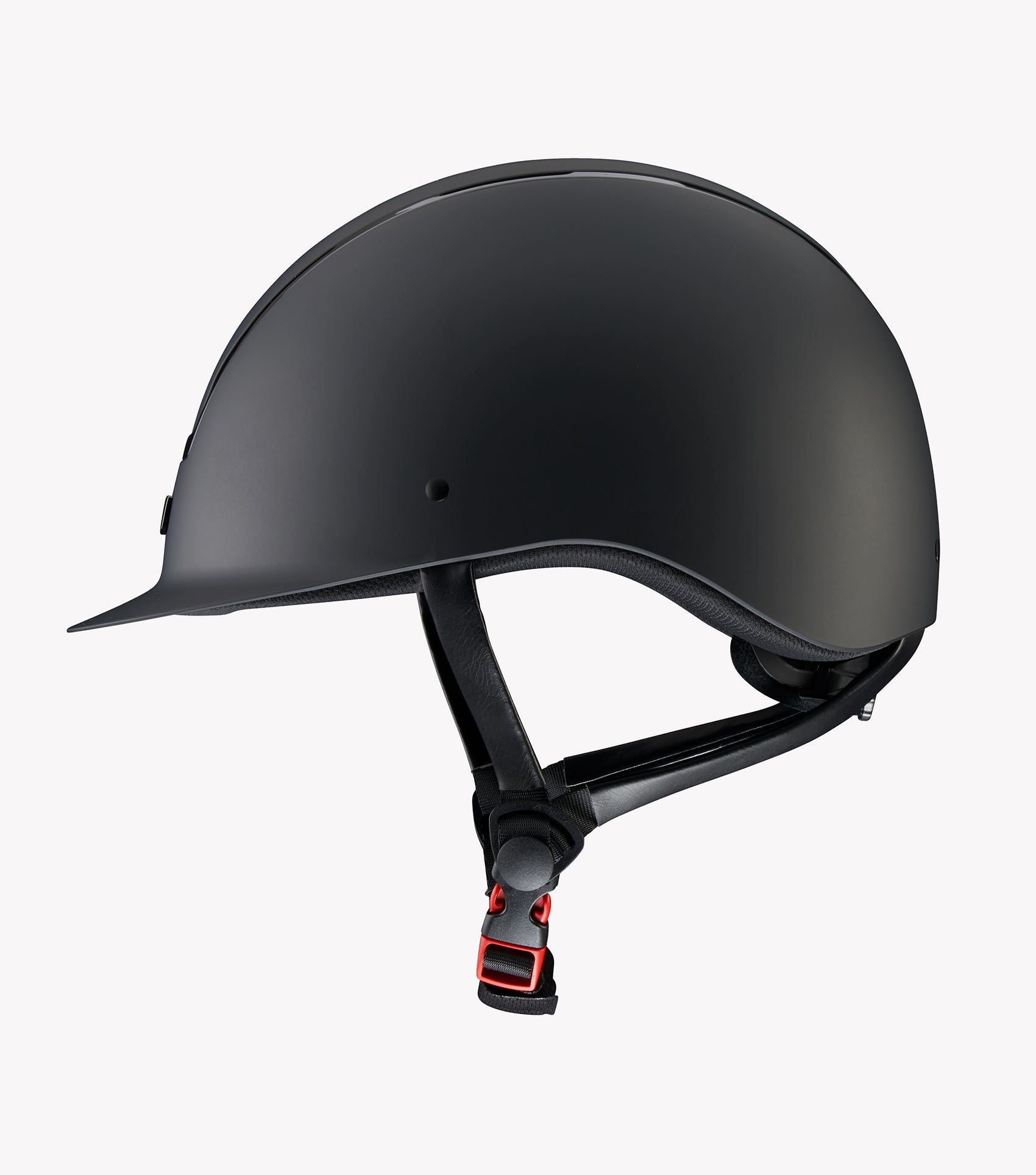 black horse riding helmet