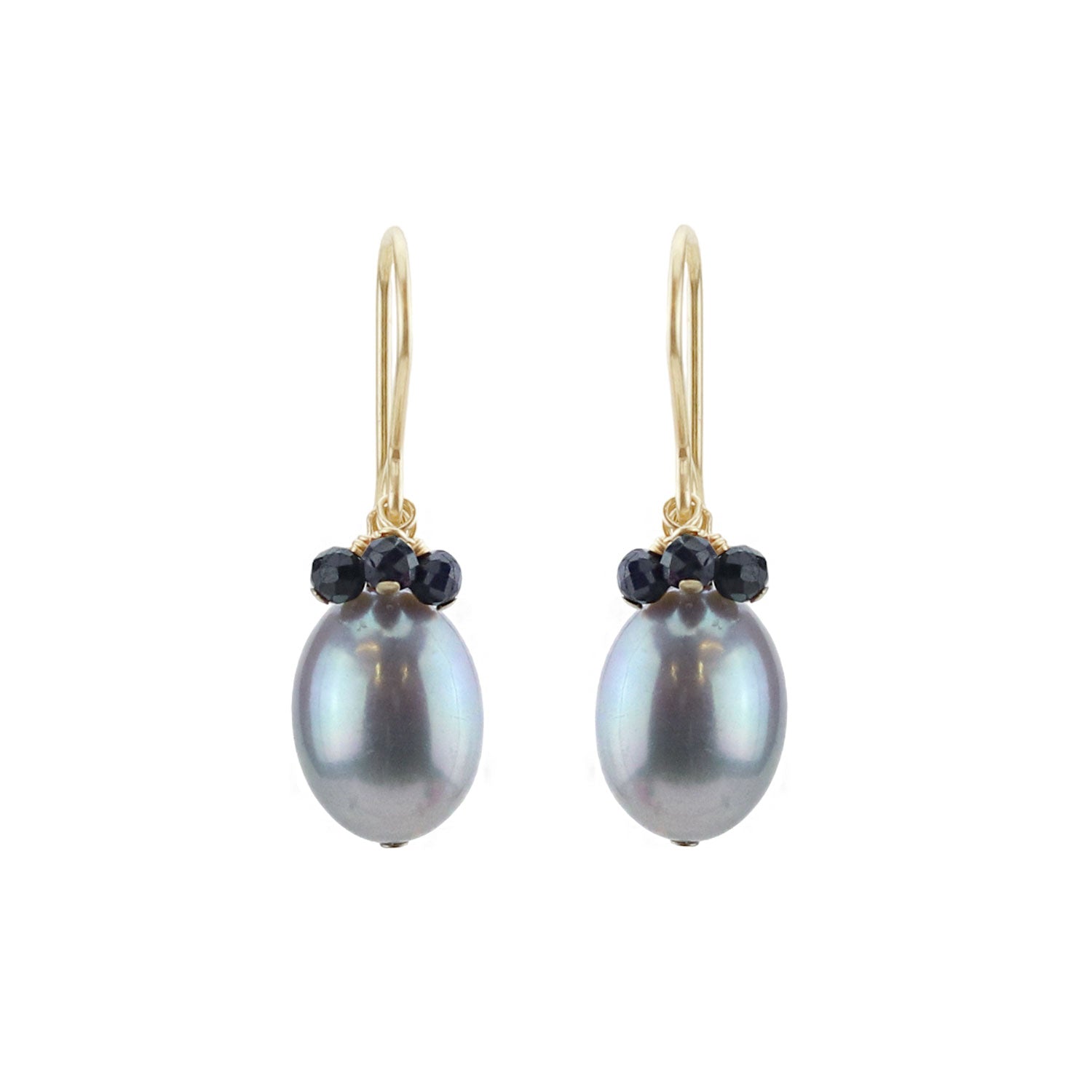 David Yurman Tahitian Grey Pearl Earrings with Diamonds in 18K Gold  883932089714 - Gary Michaels Fine Jewelry
