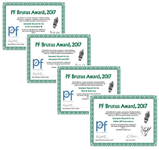 8 Positve Feedback Brutus Awards 2017 for Synergistic Research