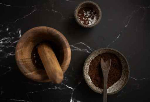 French roast coffee beans in a bowl