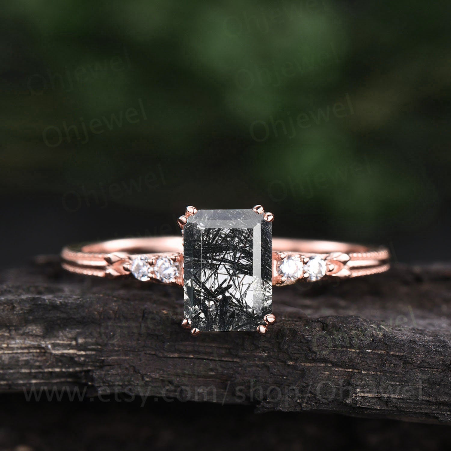 Petite Emerald Five Stone Ring | Everbrite Jewellery