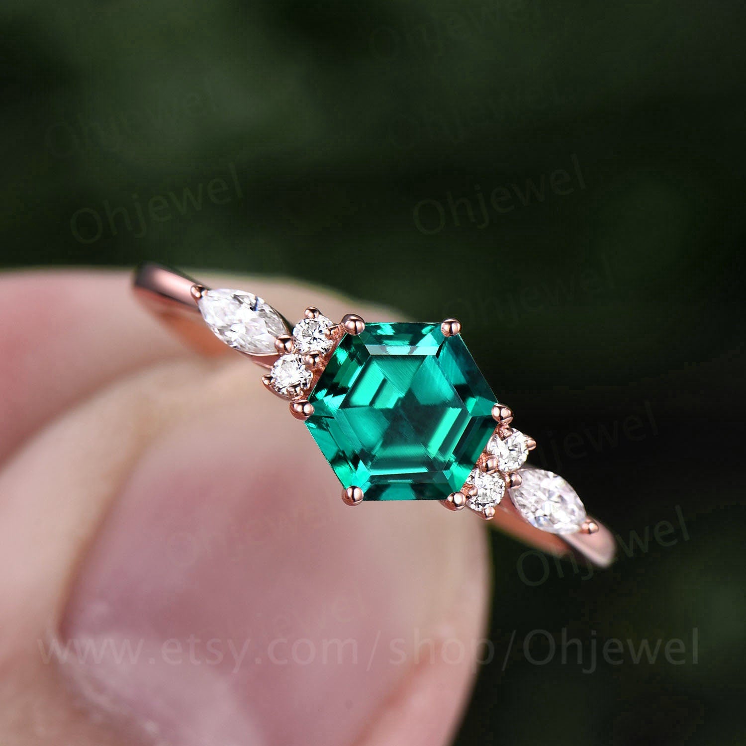Mens Silver Emerald Ring – Celtic Ring | Besttohave.com