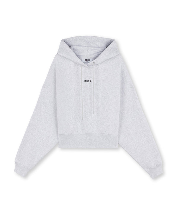 MSGM 후드티 Cotton sweatshirt with hood and micro logo