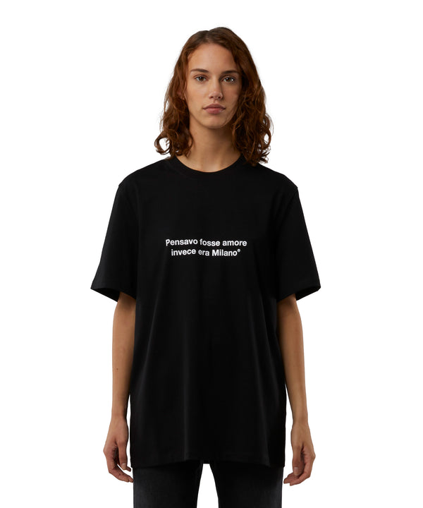 MSGM 티셔츠 T-shirt quote Pensavo fosse amore invece era Milano