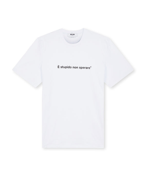 MSGM 티셔츠 T-shirt quote √ stupido non sperare