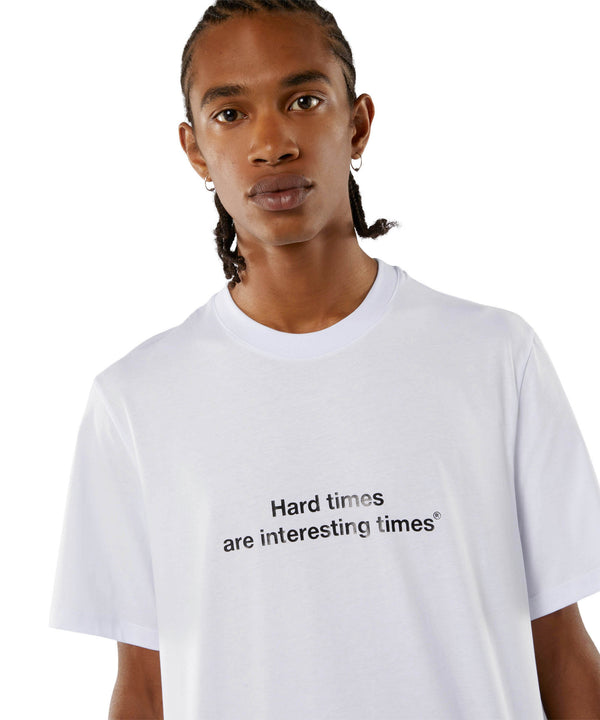 MSGM 티셔츠 T-shirt quote Hard times are interesting times