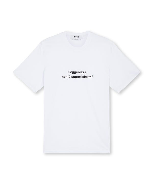 MSGM 티셔츠 T-shirt quote Leggerezza non √ superficialit√†
