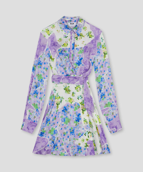 MSGM 원피스 Floral shirt dress