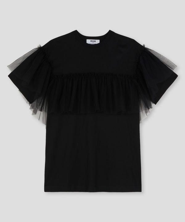 MSGM 원피스 T-shirt with tulle inserts