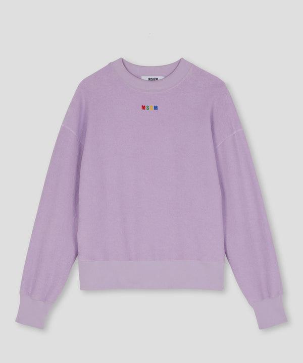 MSGM 맨투맨 Crew-neck sweatshirt with micro MSGM Rainbow logo