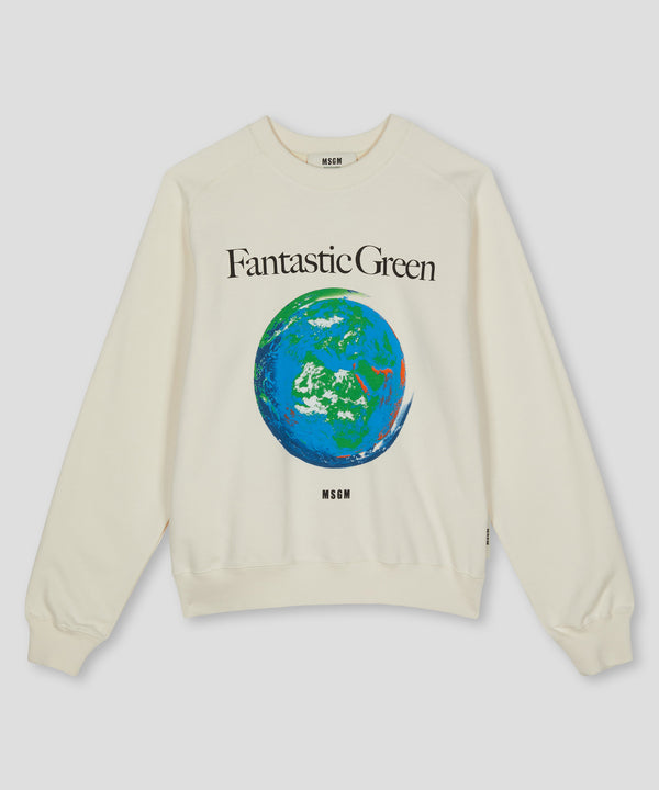 MSGM 맨투맨 Fantastic Green sustainable cotton sweatshirt