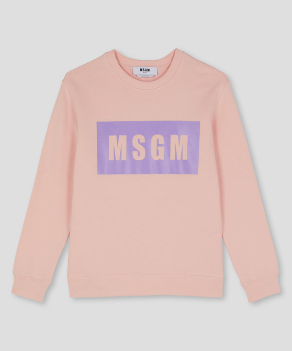 MSGM 맨투맨 Crew-neck sweatshirt with MSGM box logo