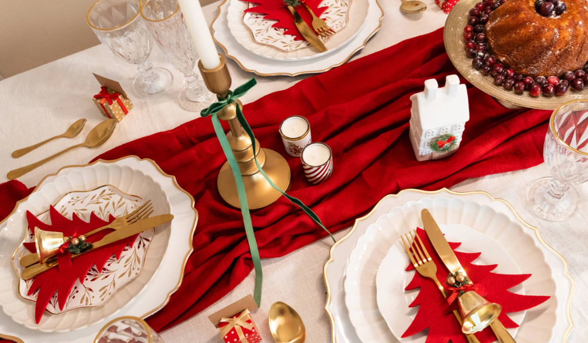 dekoracje świąteczne na stole