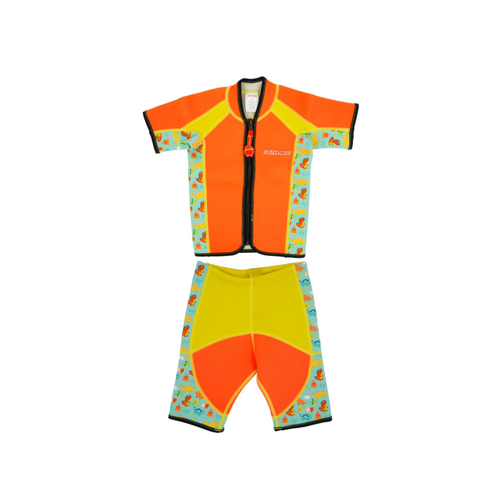 Kiddies Toddler Thermal Swimsuit UPF50+ Orange Dino – Cheekaaboo