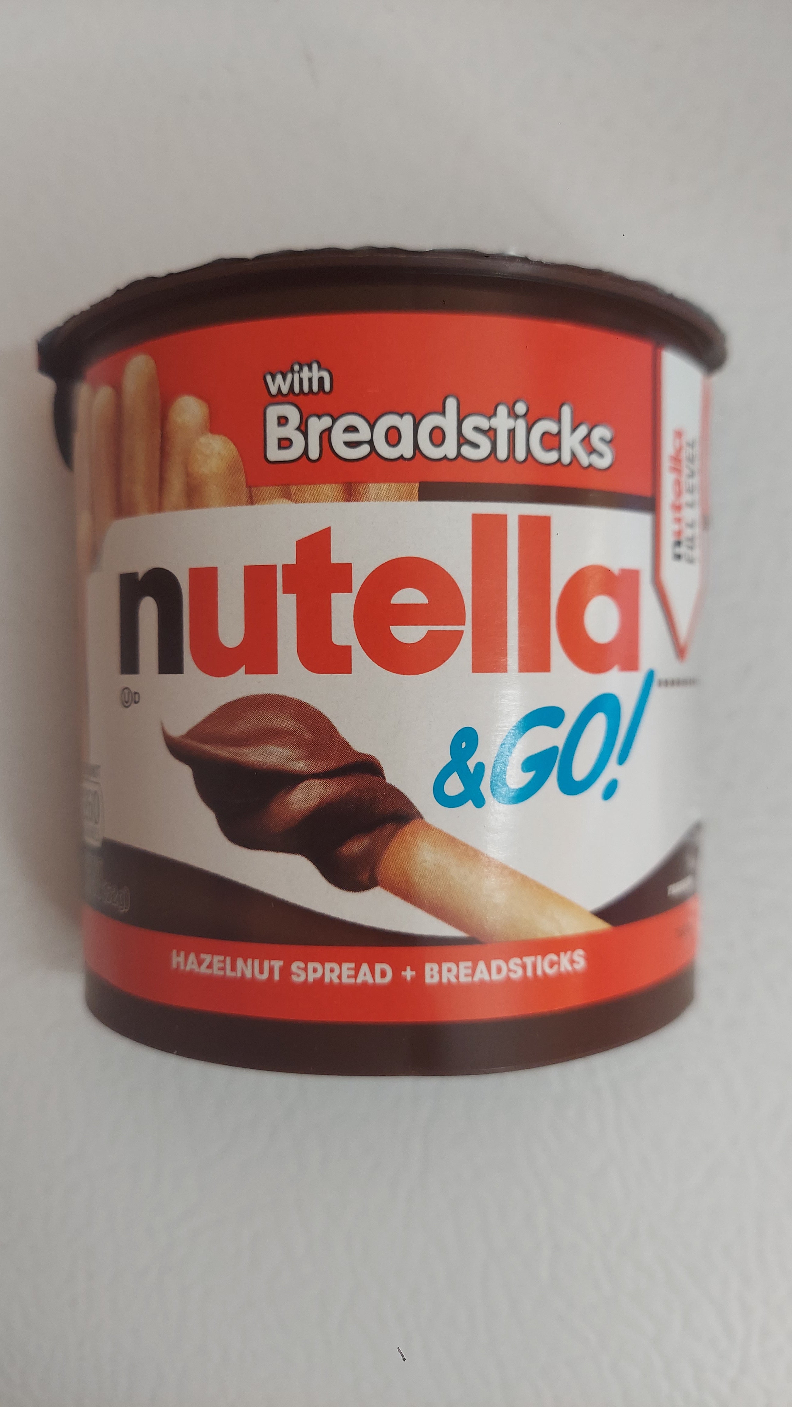 Nutella & GO, hazelnut spread with breadsticks
