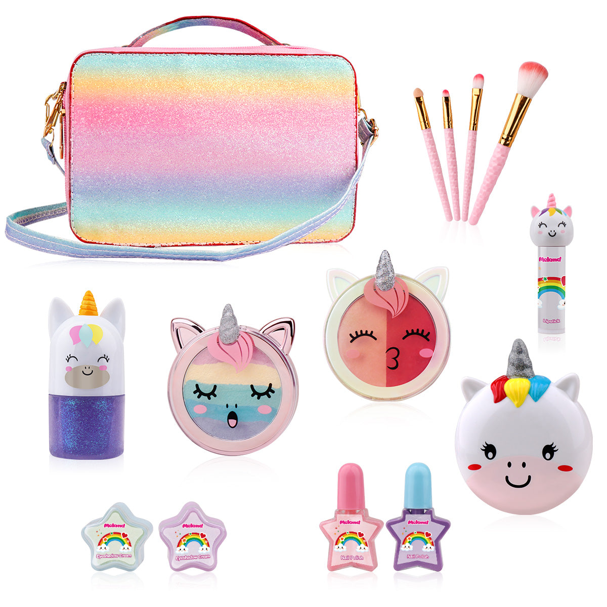 Unicorn Makeup for Kids with Bag - Washable & Non-Toxic | Meland