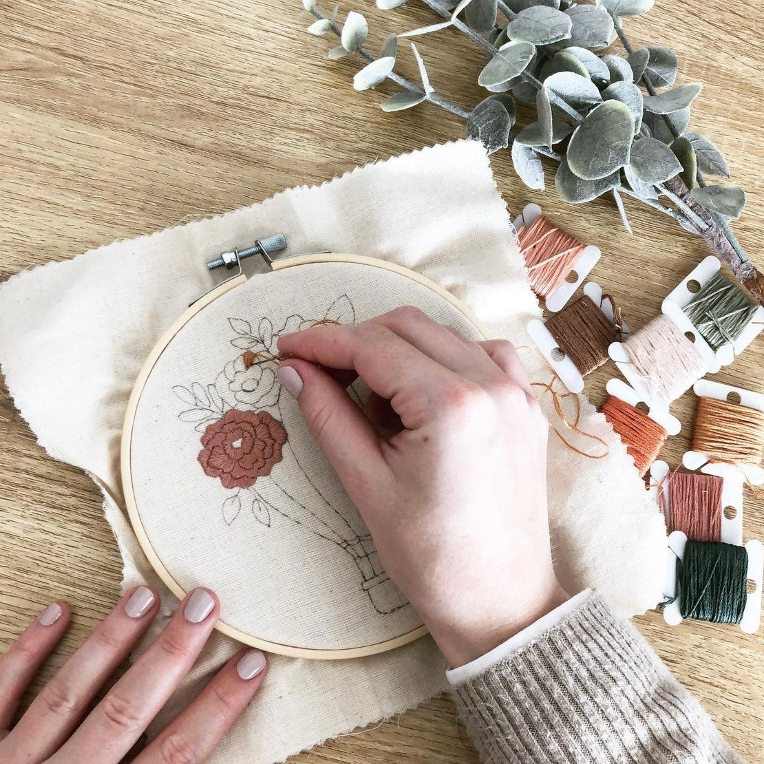 How to set up fabric in an embroidery hoop– Mindful Mantra Embroidery