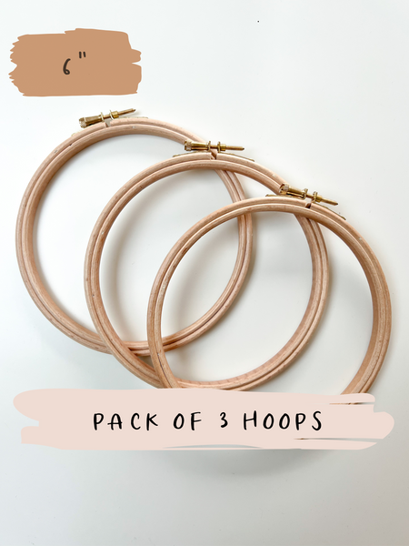 6 Elbesee Embroidery Hoops - Pack of 3– Mindful Mantra Embroidery