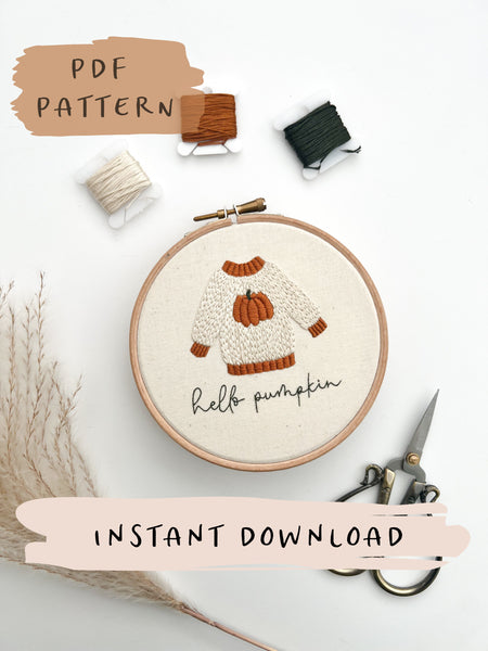 But First Coffee Embroidery Pattern with Instructions