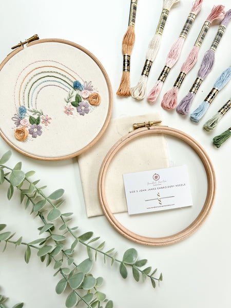 Learn-to-Stitch Embroidery Kit– Mindful Mantra Embroidery