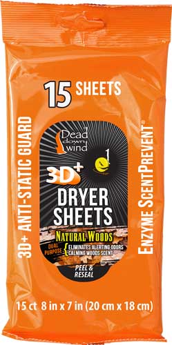 Dead Down Wind Dead Down Wind Dryer Sheets Natural Woods 15 Pk. Scent Elimination and Lures