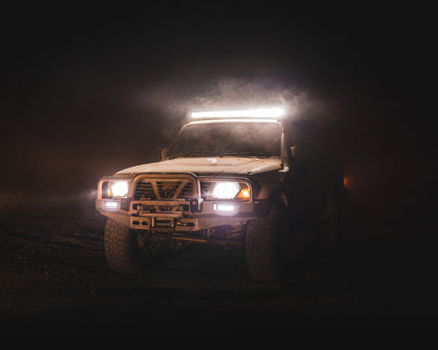 See the need for reliable communication in challenging terrain. This stunning image captures 4x4 vehicles in motion, highlighting the importance of staying connected with a UHF radio.