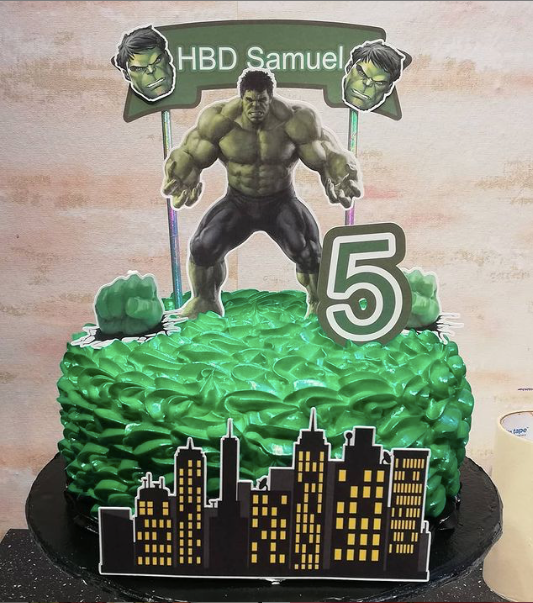 Recoger hojas Económico menta Torta De Hulk – Cake Toppers MJ