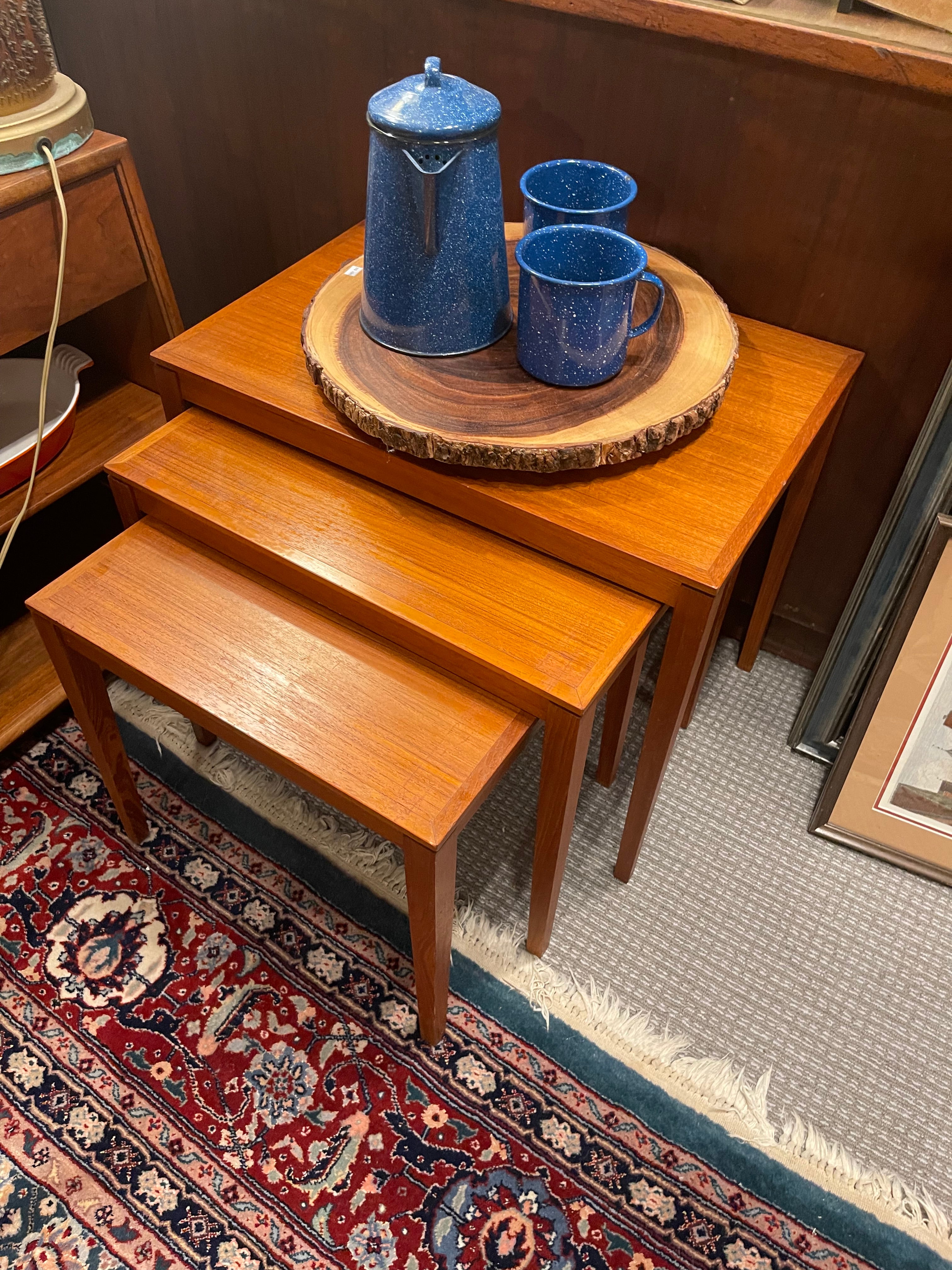 Vintage Teak Nesting Tables (3)
