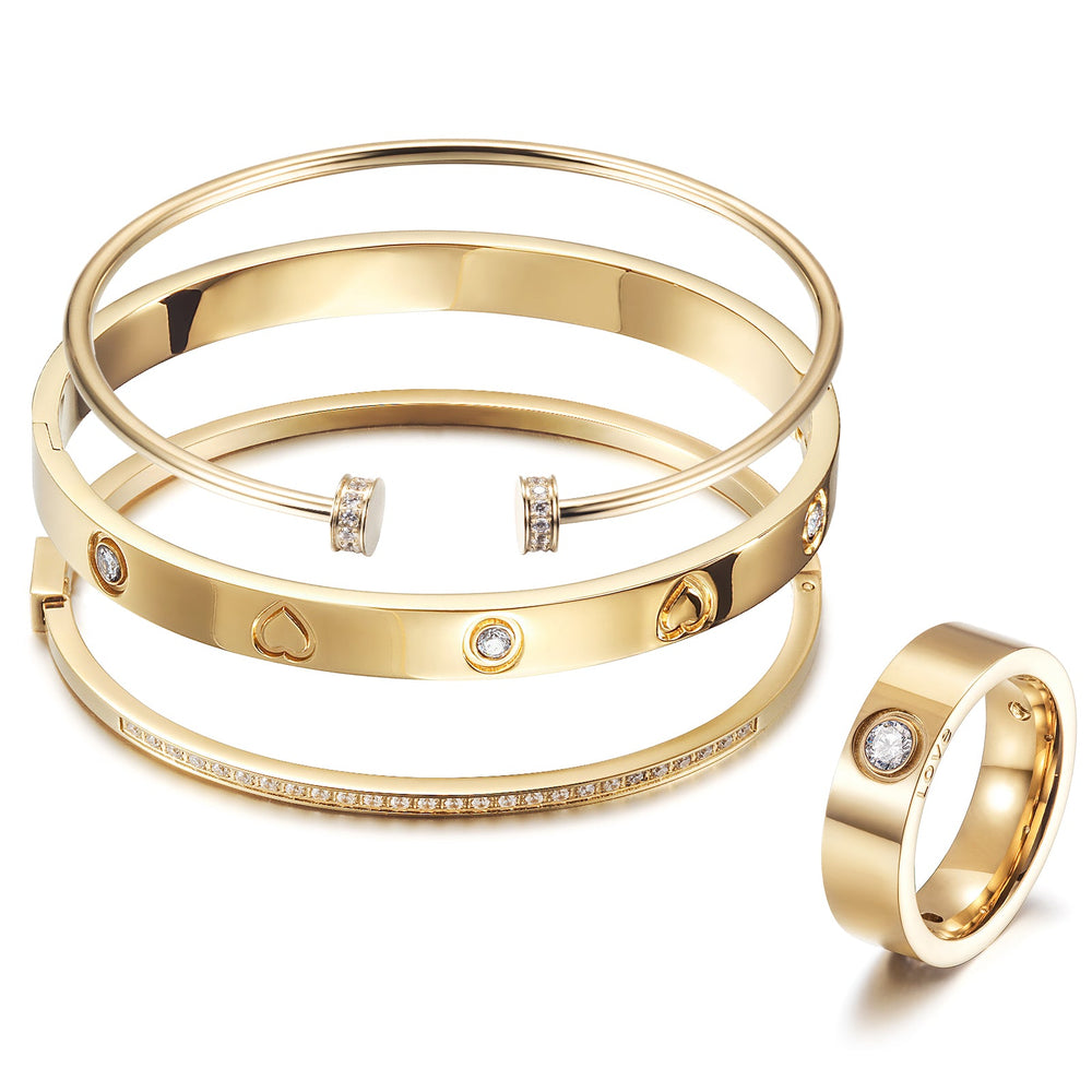 cartier bracelet and ring set