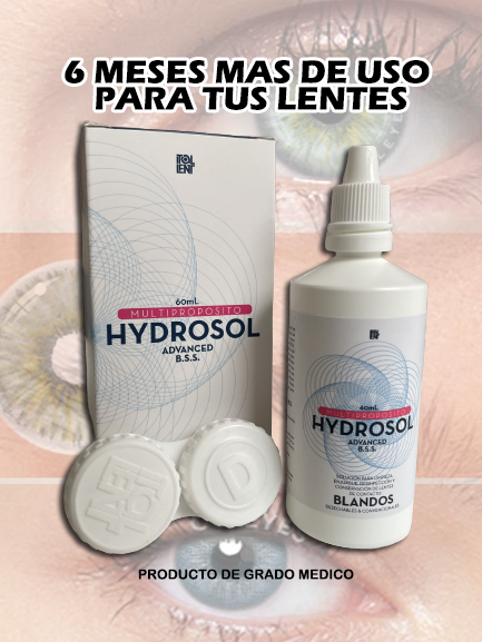 Solucion liquida + Protector hipoalergenico de grado medico para lentes de contacto