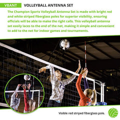 Champion Sports Volleyball Antenna Set - Champion Sports - Volleyball Accessories