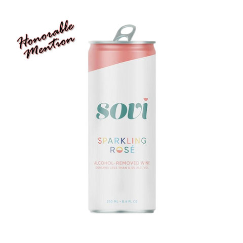 Can of Sovi Sparkling Rose.