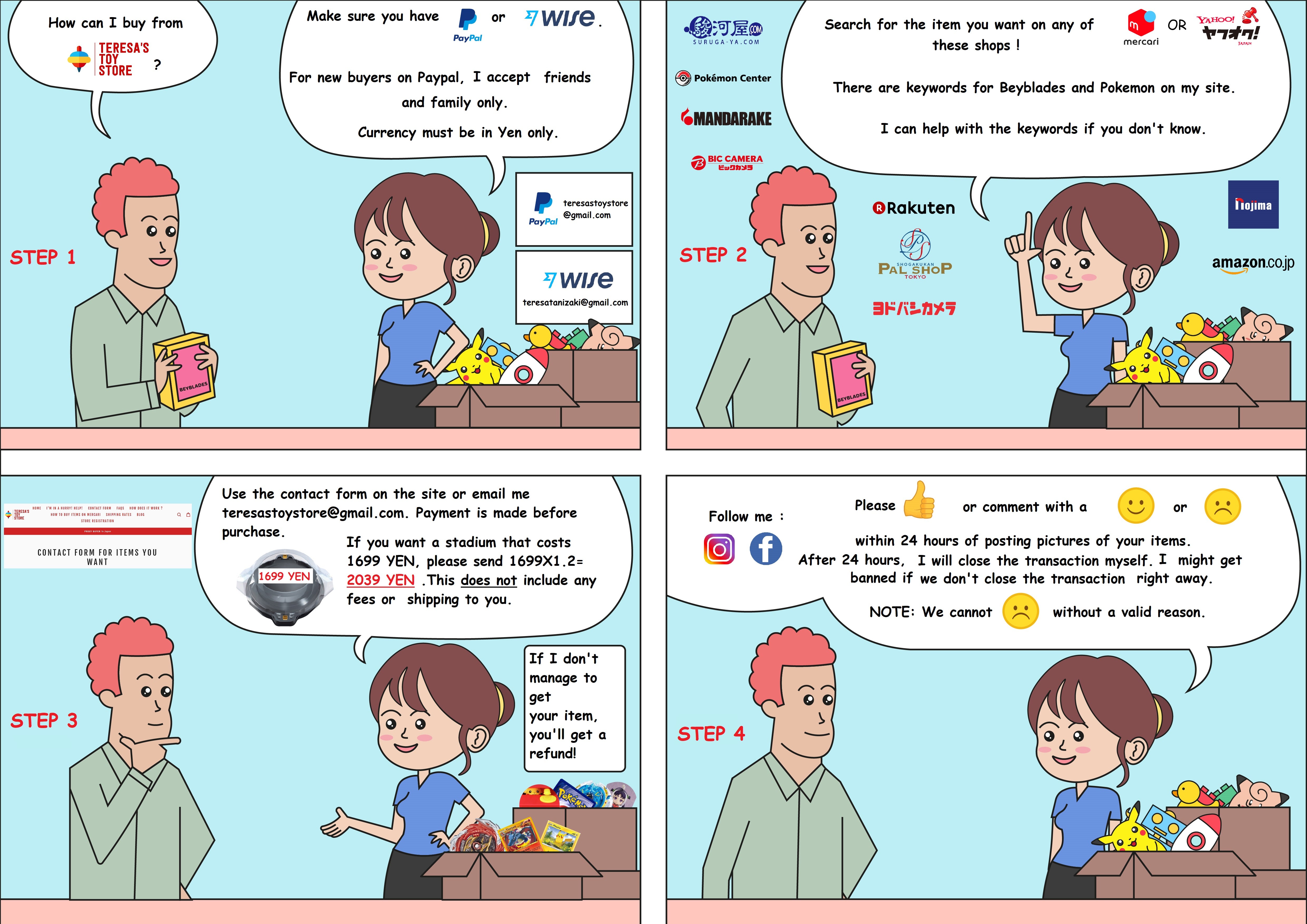 Teresa's Toy Store : Teresa explains to Patrick how to buy 