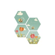 Hexagon Bee Happy Tulpen