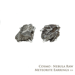 Cosmo Nebula Raw Meteorite Earrings