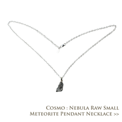Cosmo Nebula Raw Small Meteorite Pendant Necklace