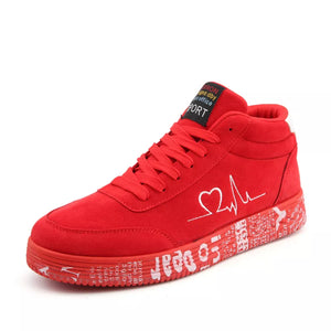 Women Red High Top Sneakers Shoes Spring Canvas Running Casual Sport Shoes - Too Kute Crochet LLC